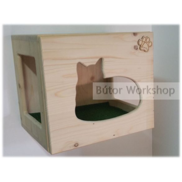 Timbo falra szerelhető macskabútor fekvő cica mintával